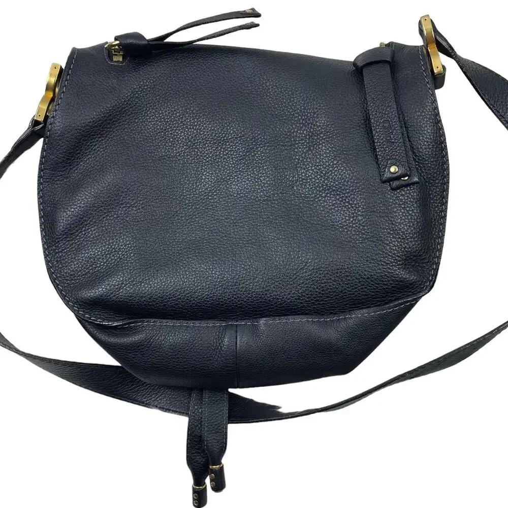 💎✨BEAUTIFUL✨💎Authentic Chloe Marcie Round Crossbody Bag Black - Picture 6 of 9